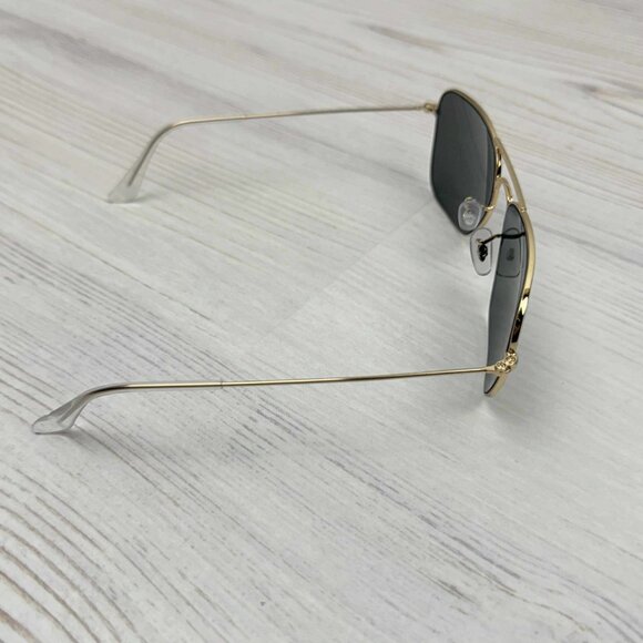 Ray-Ban Caravan Green Lenses Gold Frame Unisex Sunglasses RB3136 001-58 - Picture 5 of 10